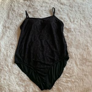 Catalina Black Crochet Onepiece Swimsuit